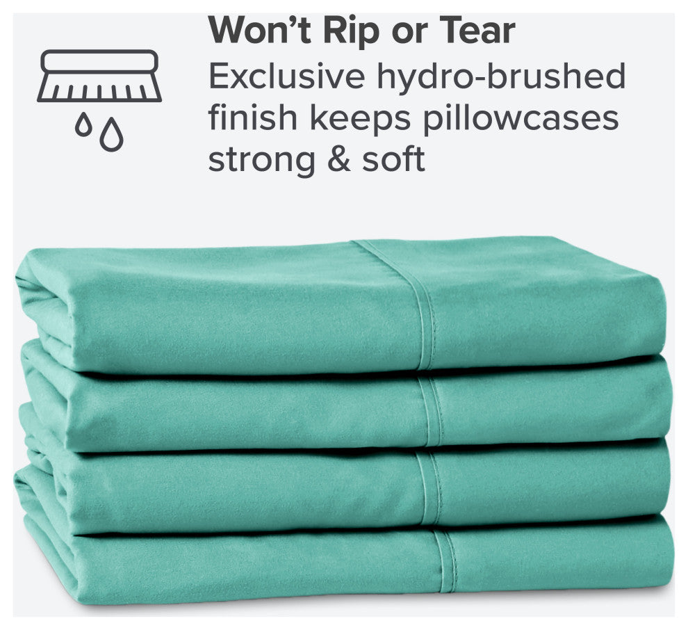Bare Home Microfiber Pillowcases - Multi-Pack, Turquoise, Standard, Set of 4