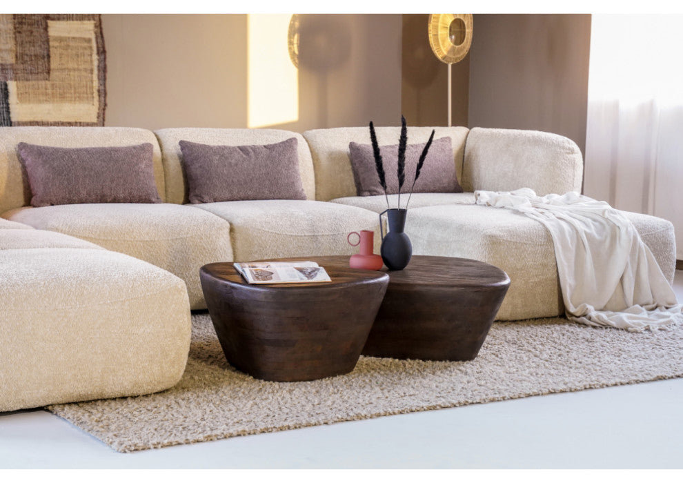 Wooden Free-Form Coffee Table L, Eleonora Mila, Brown