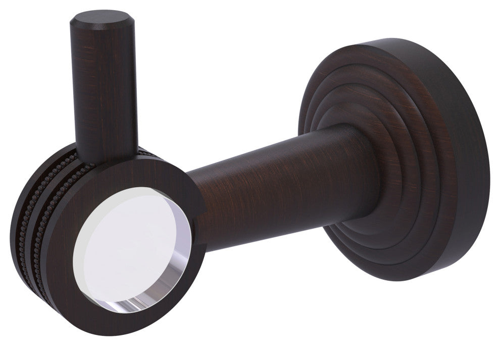 Pacific Beach Robe Hook with Dotted Accents, Venetian Bronze