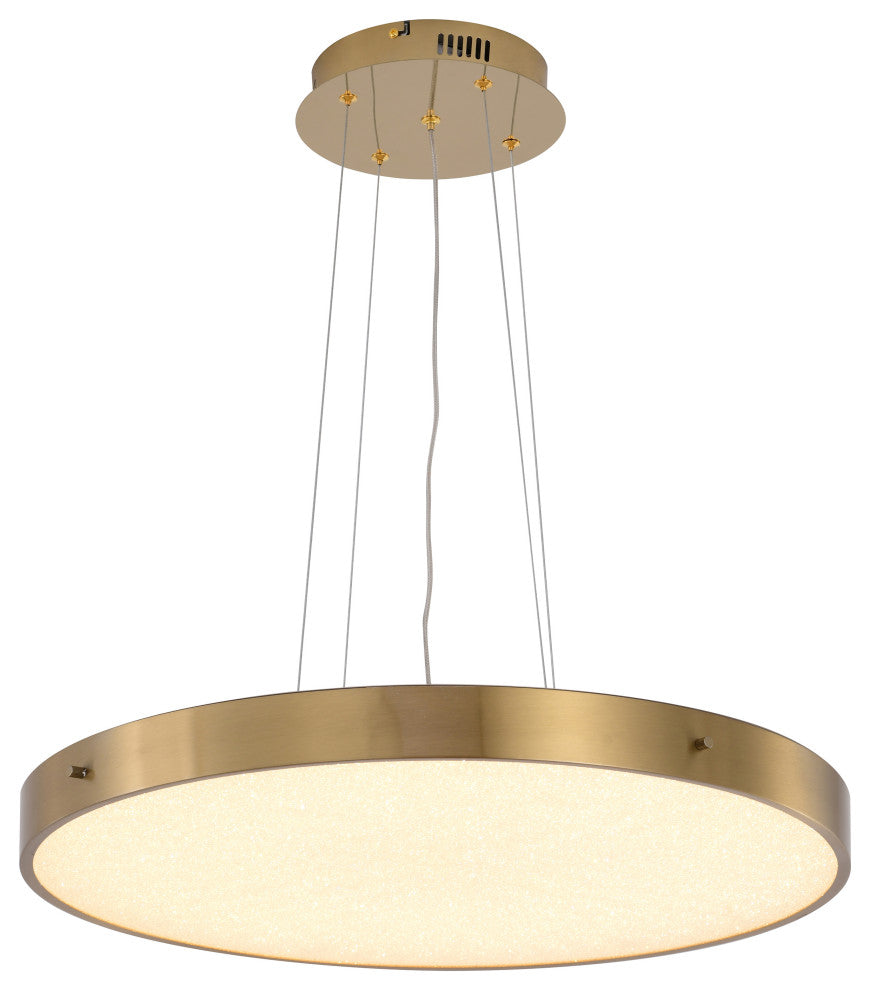 Bethel International FT101C24BR 1-Light LED Chandelier, Brass
