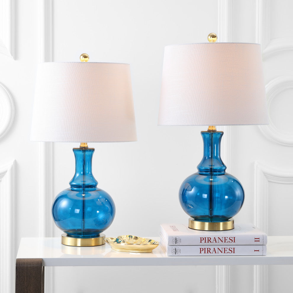 Lavelle 25" Glass Table Lamp, Set of 2