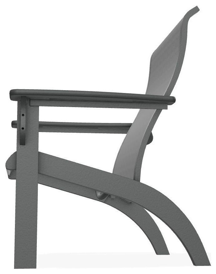 Adirondack Sling Outdoor Adirondack Armchair, Titanium/Graphite