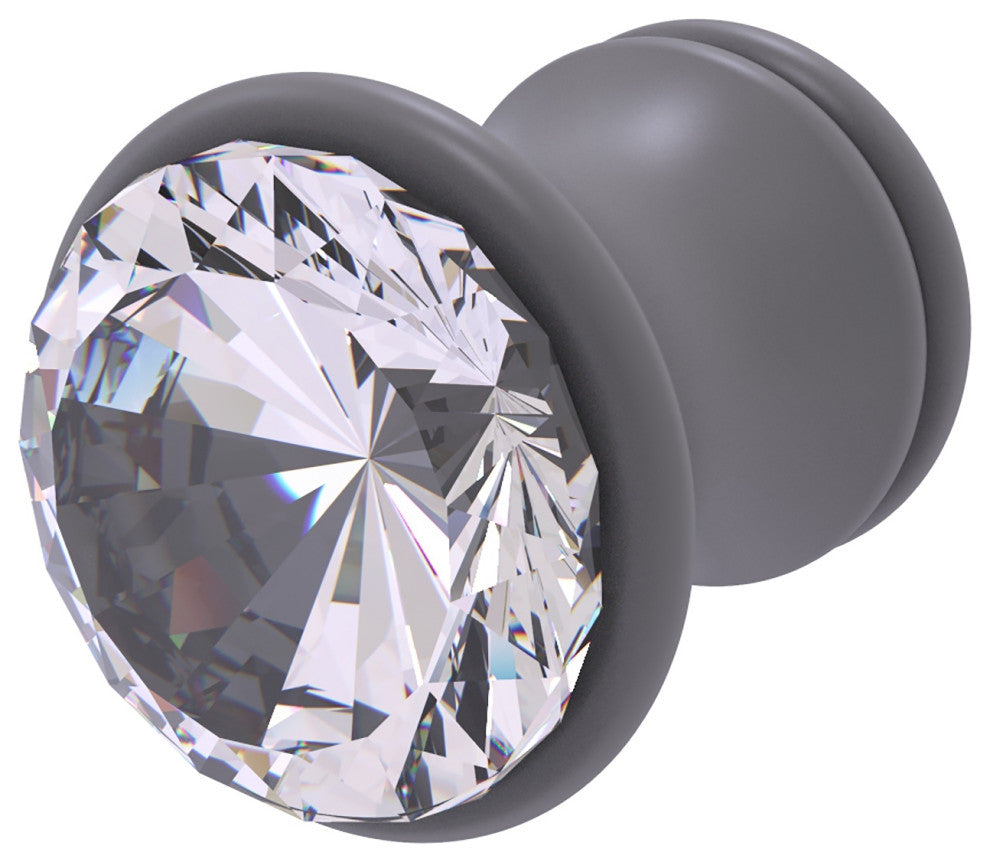 Carolina Crystal Cabinet Knob, Matte Gray