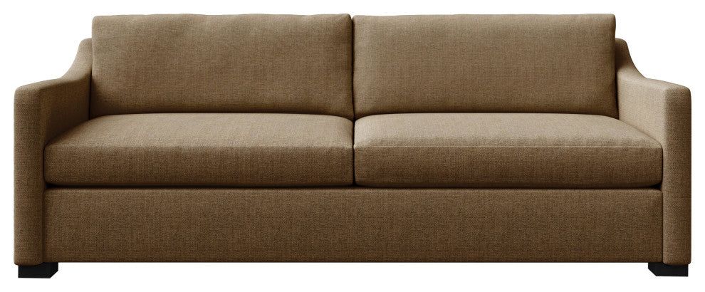 Nativa Interiors Ashley 95" Sofa, Brown, Depth: Deep Plush