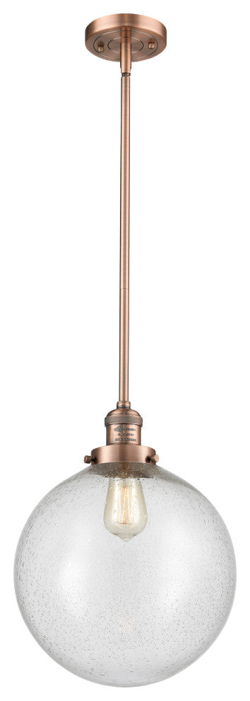 Beacon Mini Pendant, Antique Copper, Seedy