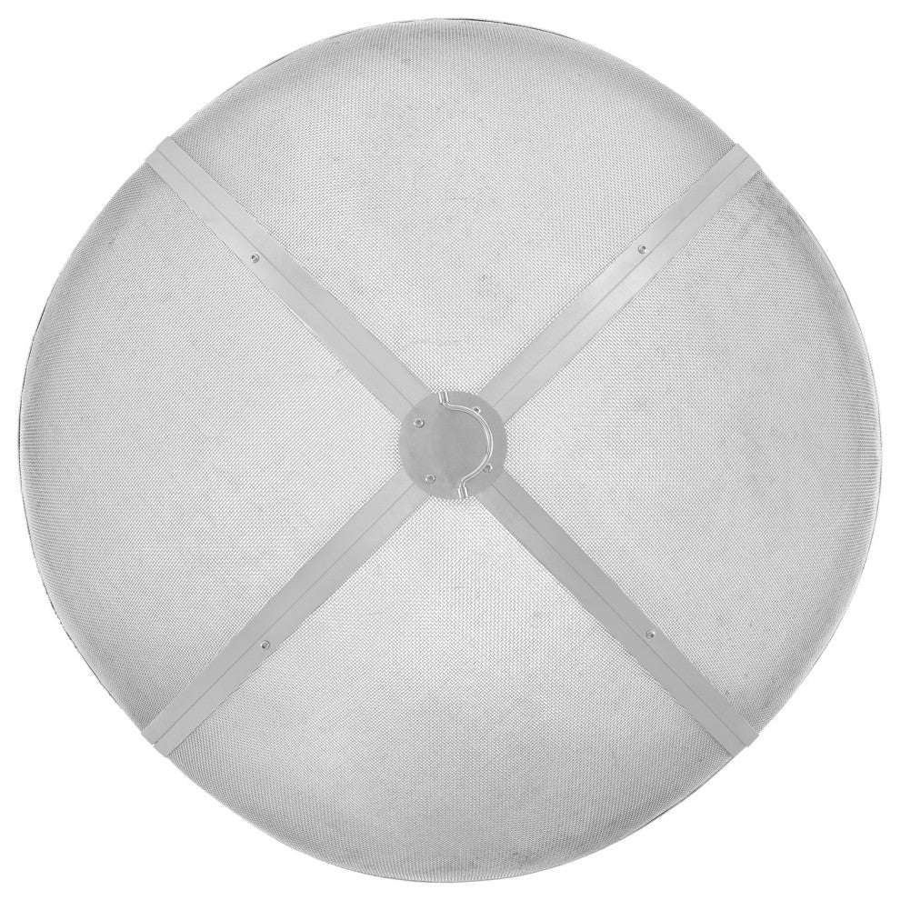 VEVOR 36" Round Firepit Spark Screen Cover Lid Stainless Steel Wood Burning
