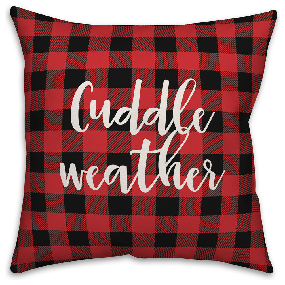 Cuddle Weather, Buffalo Check Plaid 18x18 Throw Pillow