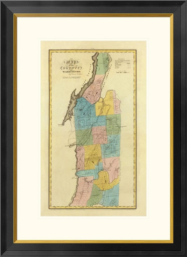 "New York - Washington County, 1829"  by David H. Burr, 24x32"