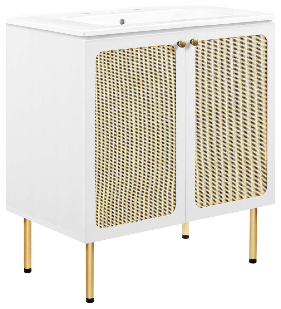 Chaucer 30" Bathroom Vanity - White White