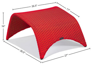 Malibu Stack Lounge Ottoman, Red