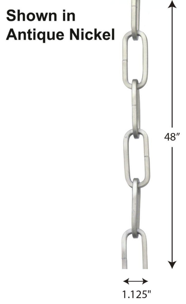 48" 9-gauge Silver Ridge Square Profile Accessory Chain