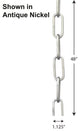48" 9-gauge Silver Ridge Square Profile Accessory Chain