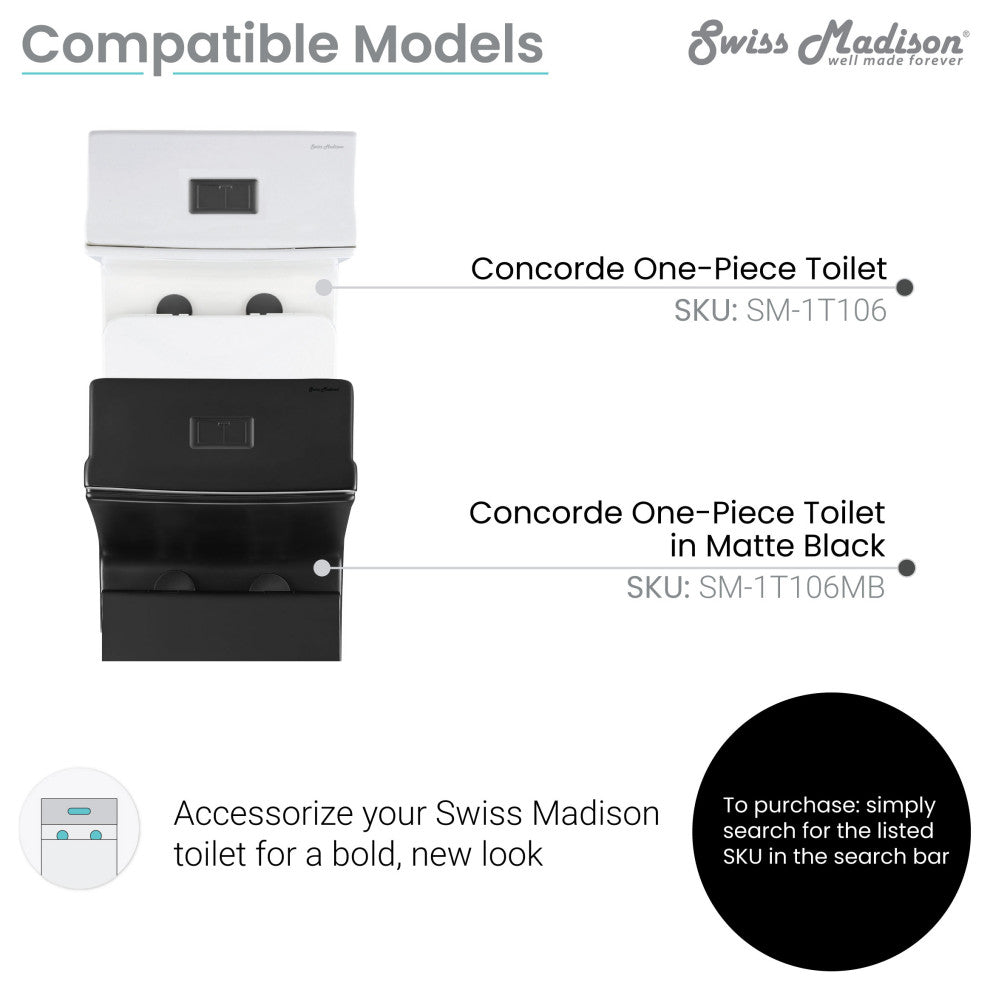 Toilet Hardware SM-1T106, Black