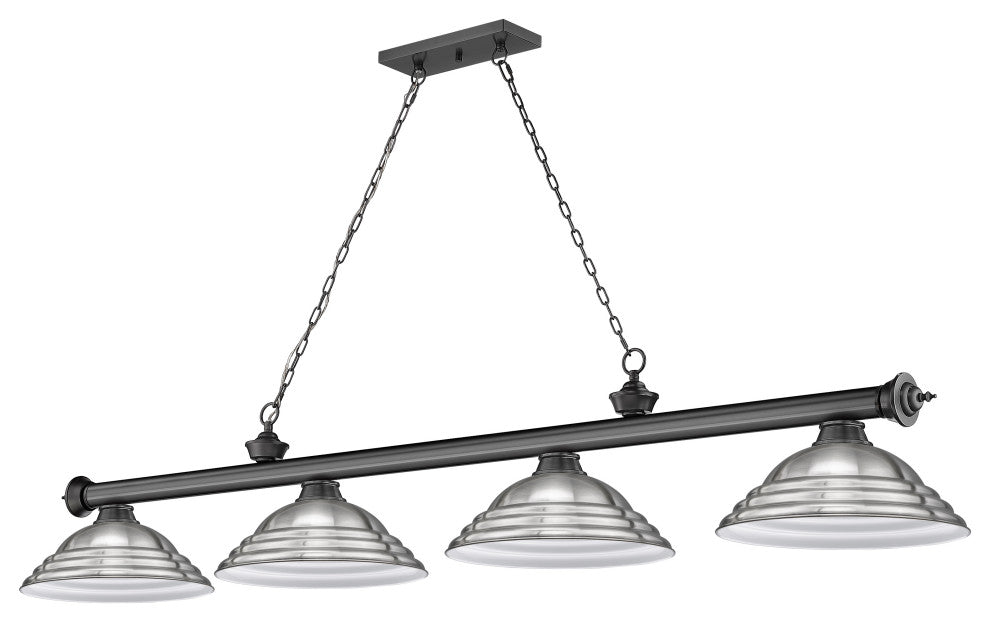 Zlite 2306-4BP-SBN 4-Light Billiard, Brushed Nickel