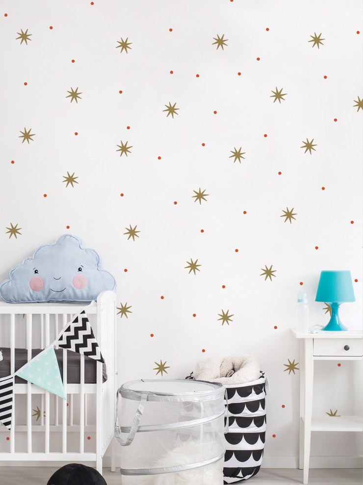 Star Dot Wall Decal, Scheme B