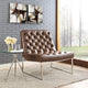 Modern Brown Ibiza Upholstered Vinyl Lounge Chair