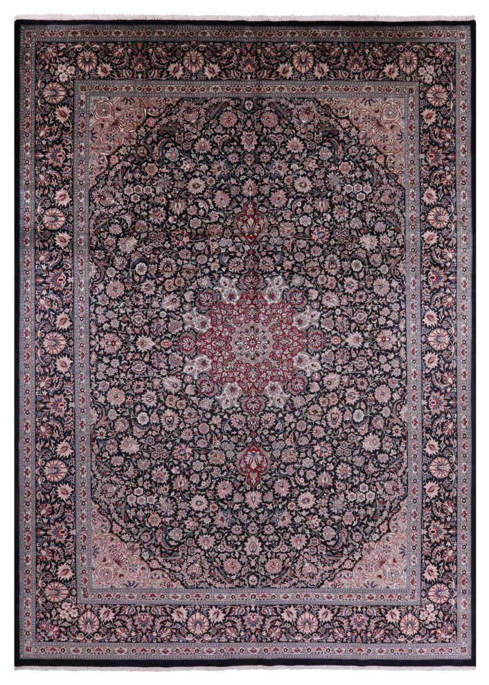 10' 0" X 13' 7" Fine Persian Kashan Hand-Knotted Wool Rug Q11381