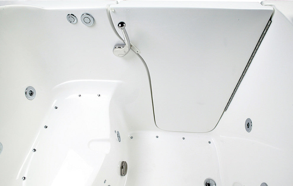 Bariatric 4.58'x35" Walk-In Air and Hydrotherapy Massage Right Drain