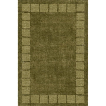 Petra High-Low Wool-Blend Area Rug, Verdant Green 10'' x 14''