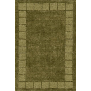 Petra High-Low Wool-Blend Area Rug, Verdant Green 10' x 14'