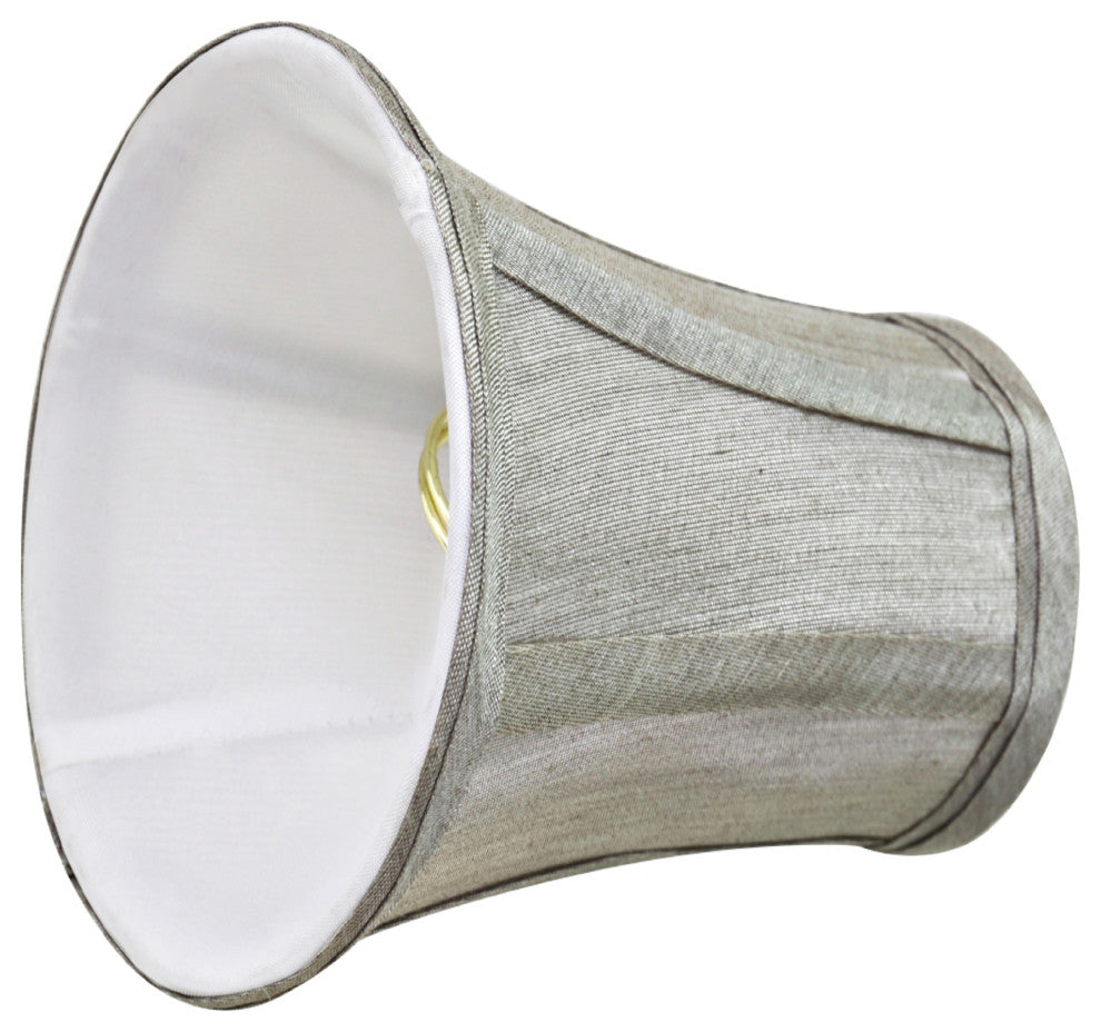 30246-6 Small Bell  Chandelier Clip On Lamp Shade Silver Gray 2 1/2"x4"x5"