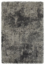 Hartley Granite Dark Gray and Charcoal Area Rug, 5'3"x7'6"