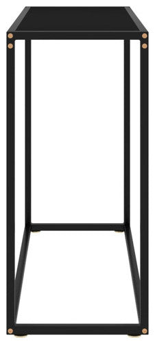 vidaXL Console Table Black 31.5" Tempered Glass End Side Accent Hall Table