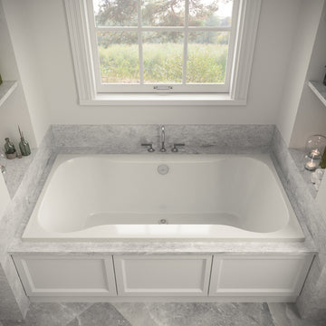 Streamline 72 in. x 36 in. Acrylic Drop-In Bathtub, Glossy White