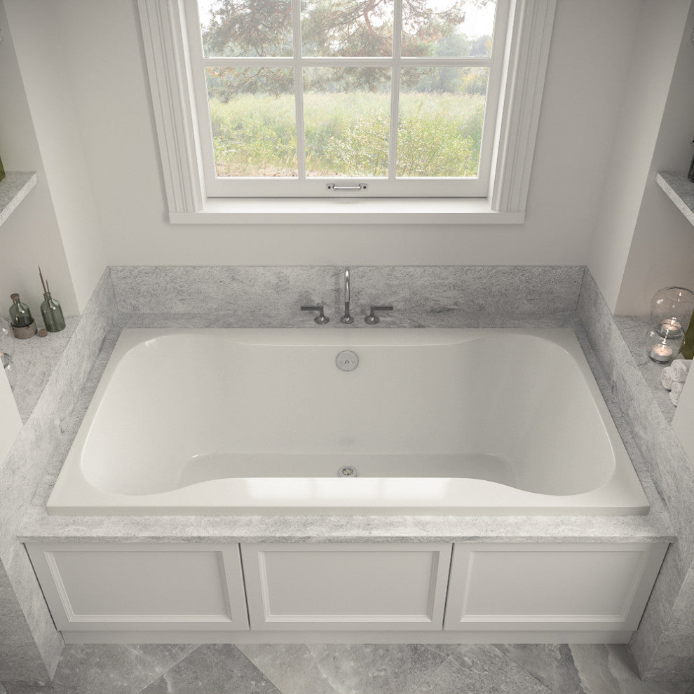 Streamline 72 in. x 36 in. Acrylic Drop-In Bathtub, Glossy White