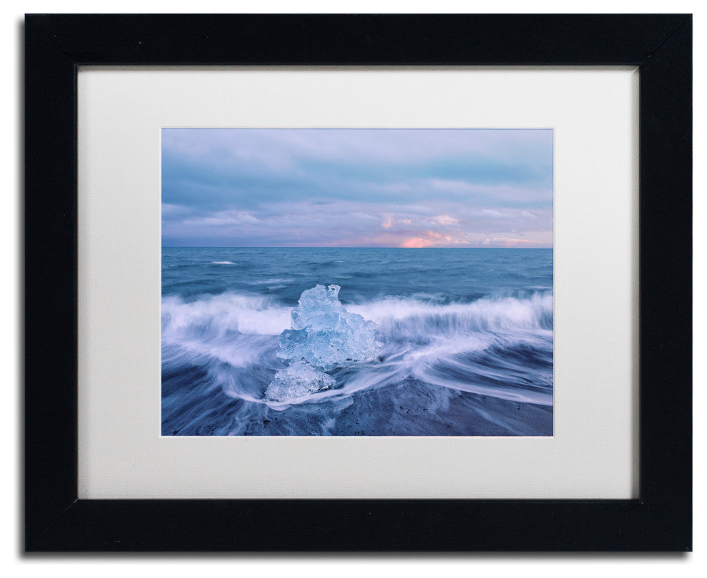 Michael Blanchette Photography ''Diamond in the Surf'' Matted Framed Art, 14x11