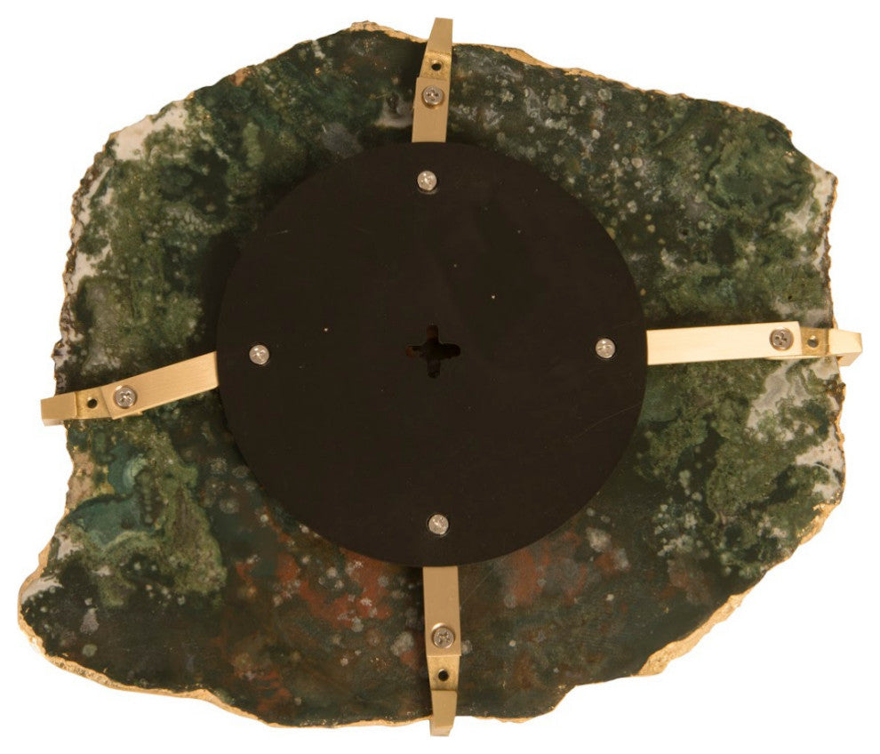 Gem Wall Slice, Brass Setting, Glacier Charcoal