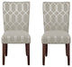 Benzara BM195012 Wooden Parson Dining Chairs, Gray, Set of 2