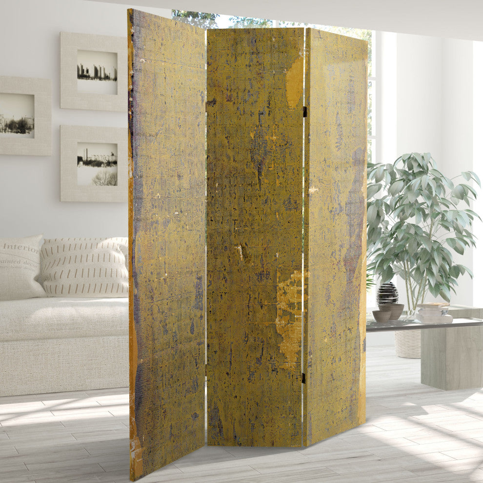 6' Tall Olive Prairie Canvas Room Divider