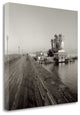 Black and White Beach Pier 3 Giclee Wrap Canvas Wall Art