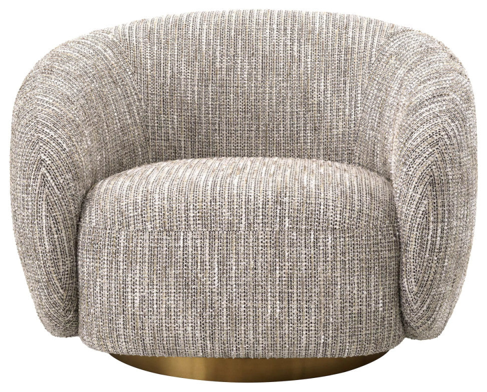 Round Upholstered Swivel Chair | Eichholtz Brice