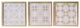 Set of Three Pale Pink Tile Framed Wall Art