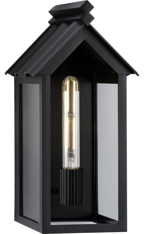 POINT DUMEÂ® Dunemere Matte Black Outdoor Wall Lantern with DURASHIELD