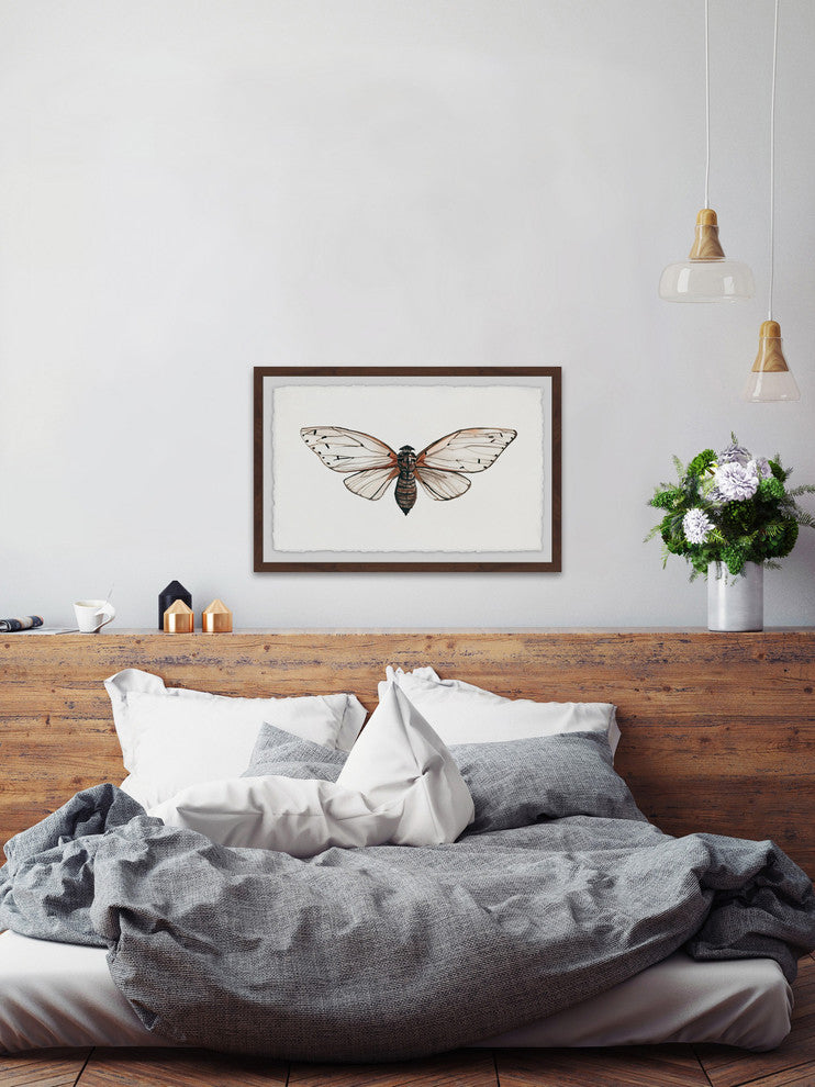 "Tan Butterfly" Framed Painting Print, 36"x24"
