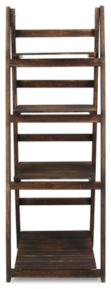 Finnigan Wood Stand, 4 Shelves, Brown