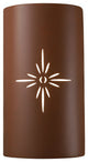 Sun Dagger, Large Cylinder Outdoor Wall Sconce, Open, Canyon Clay, E26