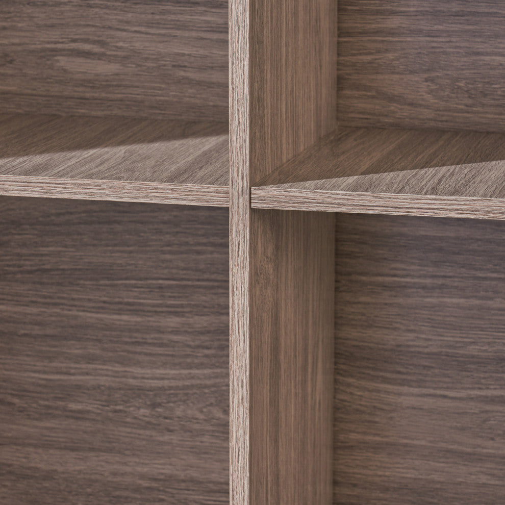 GDF Studio Eloise Mid Century Finished Faux Wood Bookcase, Gray Oak