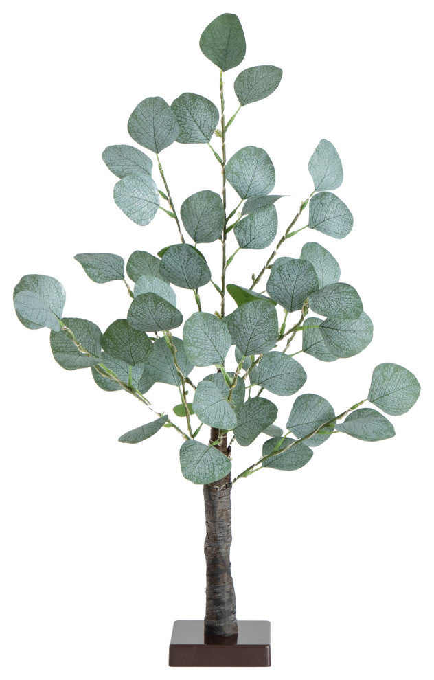 Leaf close-up with LED lights on white background