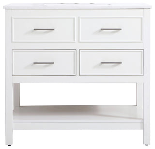 Home Living 36" Single Bathroom Vanity, White