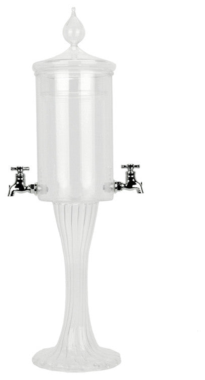 Twisted Glass Absinthe Fountain, 2 Spout, 2 Spouts