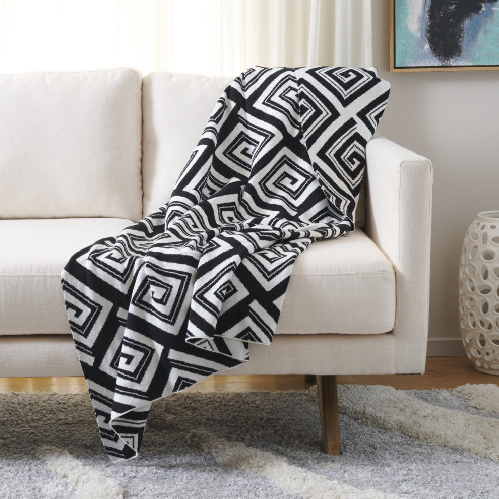 Safavieh Veda Throw, Black/Ivory