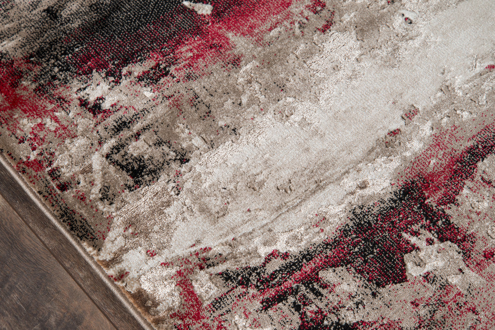 Momeni Monterey Polyester and Polypropylene Area Rug, Red, 8'6"x11'6"