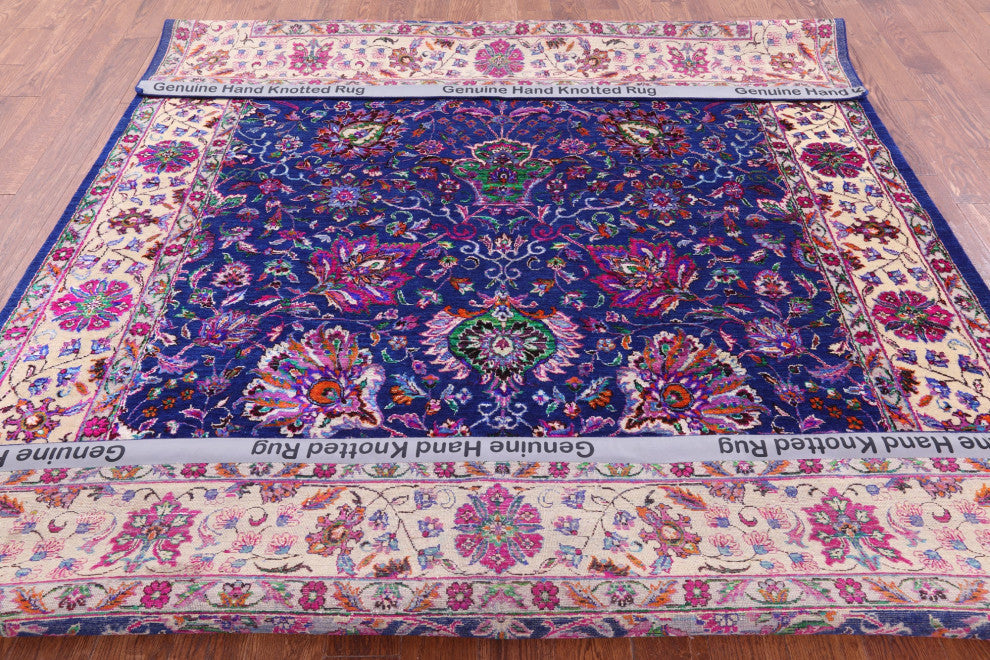 Persian Wool & Silk Handmade Rug 7' 8" X 9' 10" - Q13734
