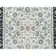 Powder White, Nain Design, 250 KPSI, Soft Wool, Hand Knotted Rug, 5'x7'
