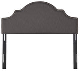 GDF Studio Gwenyth Gray Fabric Queen/Full Headboard