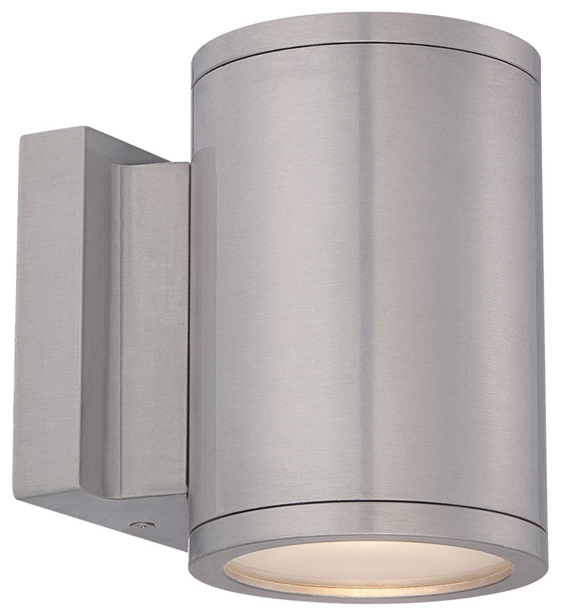 WAC Lighting Tube LED Outdoor Up and Down Wall Light, Brushed Aluminum
